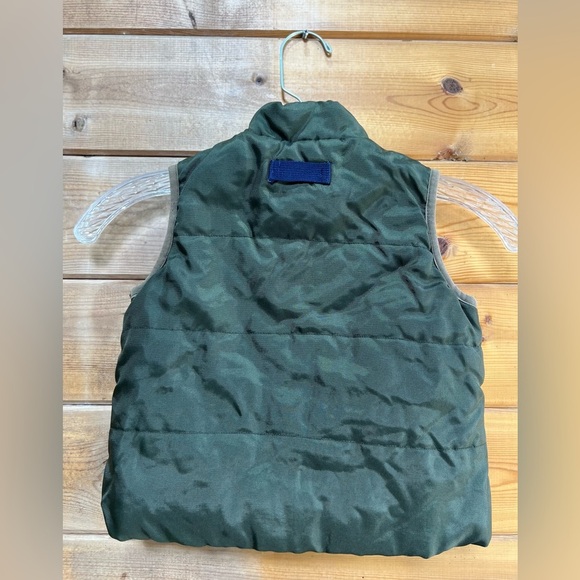GAP Baby Zipper Front Fleece-Lined Puffer Vest Toddler 2T Green - Picture 2 of 7